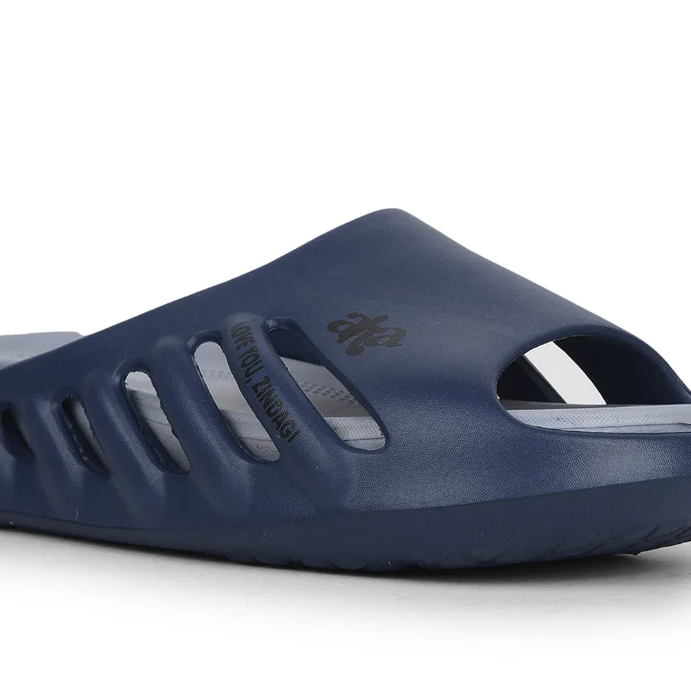 A-HA Navy Blue Casual Slider For Men ZQ-JR-M6 By Liberty