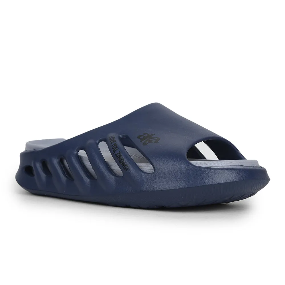 A-HA Navy Blue Casual Slider For Men ZQ-JR-M6 By Liberty