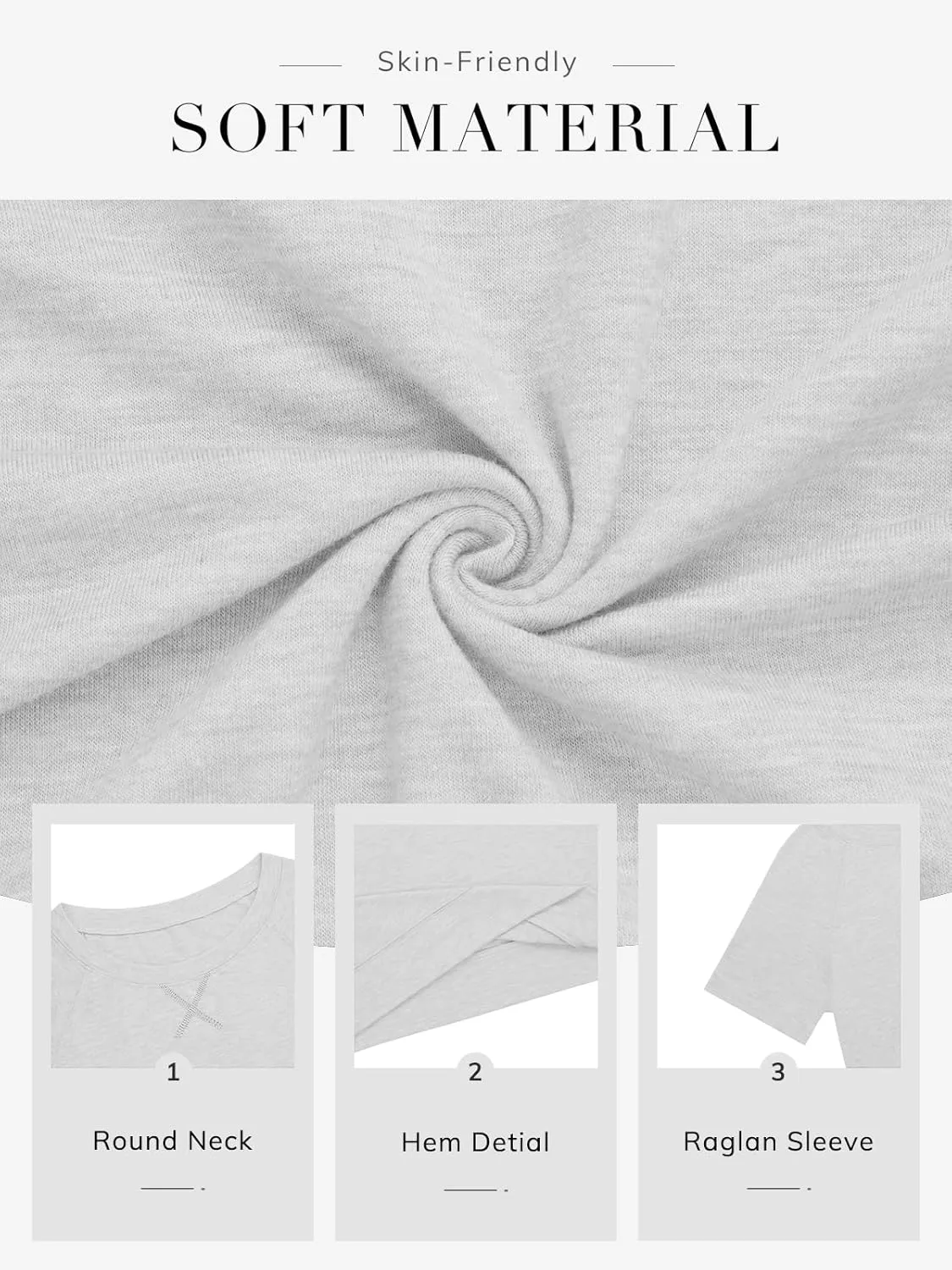 ATHMILE Womens T Shirts Short Sleeve Crewneck Tees Trendy Lightweight Soft Casual Summer Tops 2025