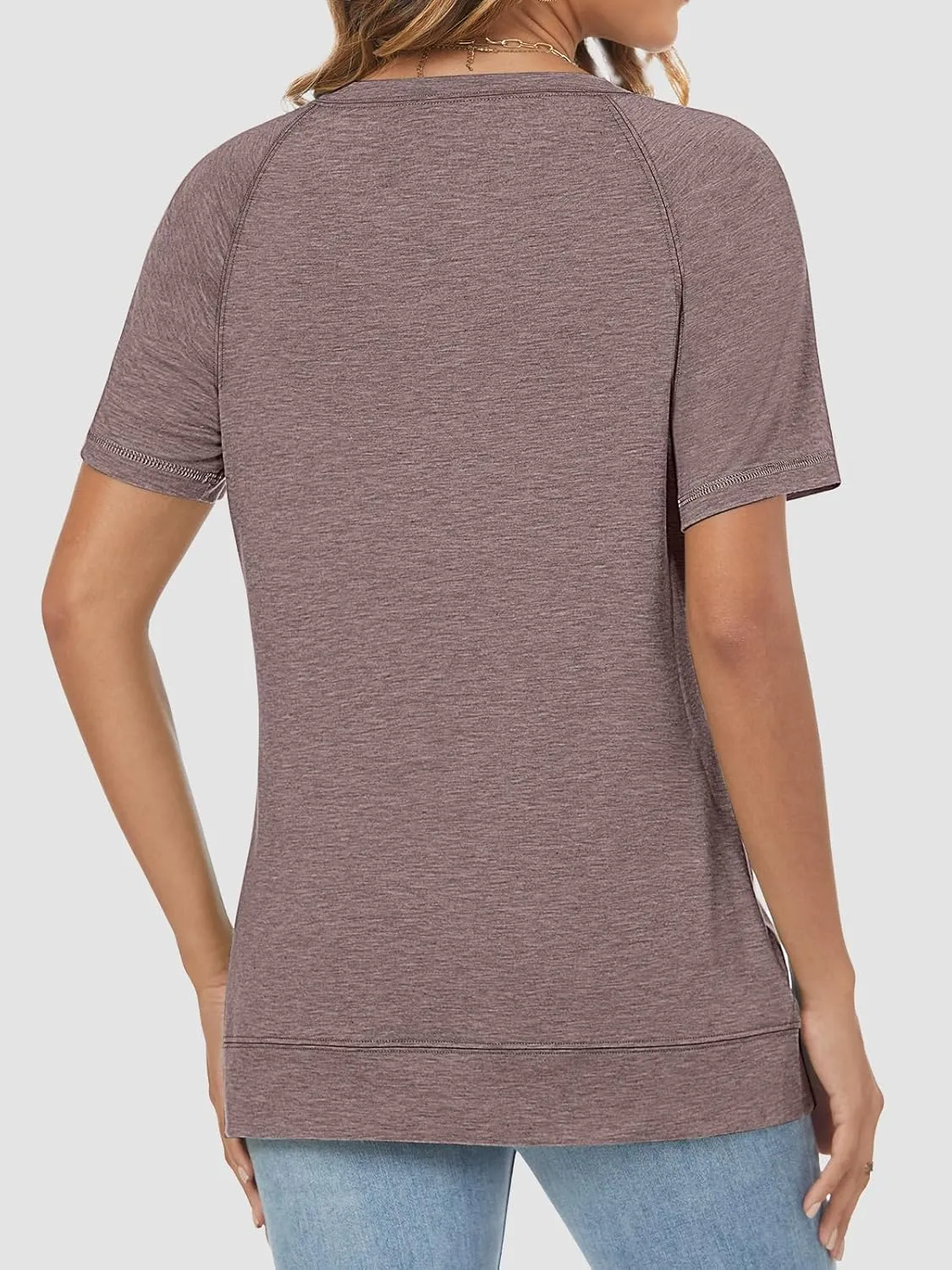 ATHMILE Womens T Shirts Short Sleeve Crewneck Tees Trendy Lightweight Soft Casual Summer Tops 2025