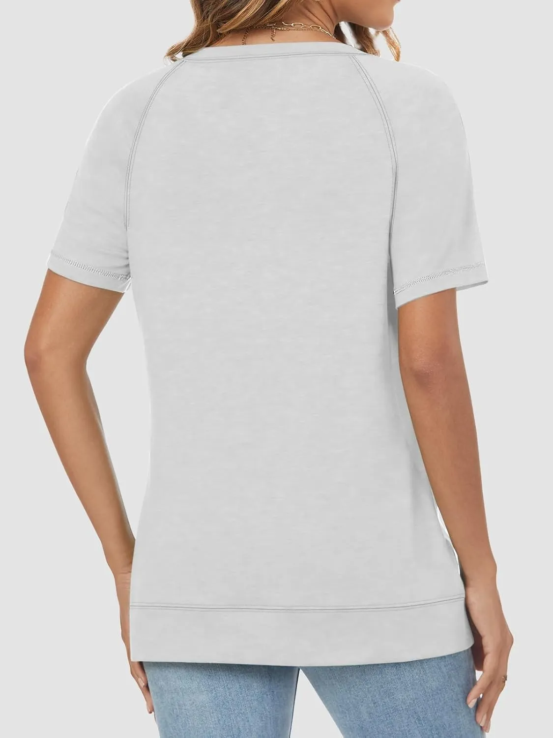 ATHMILE Womens T Shirts Short Sleeve Crewneck Tees Trendy Lightweight Soft Casual Summer Tops 2025