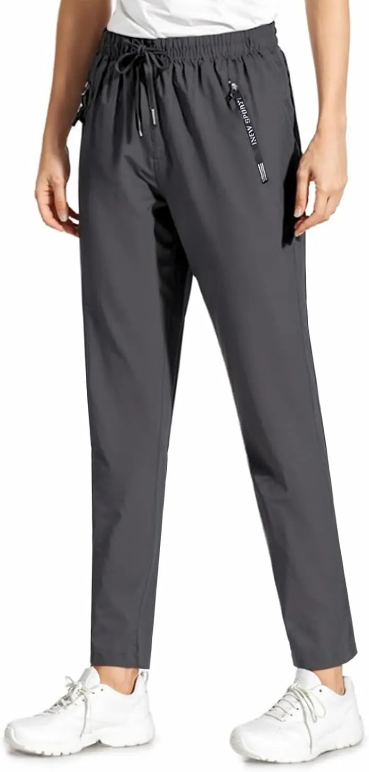 Beeswan Pants for Women Over 50 Stretch Active Breathable Pants Elastic Waist Quick Dry Glide Athletic Pant