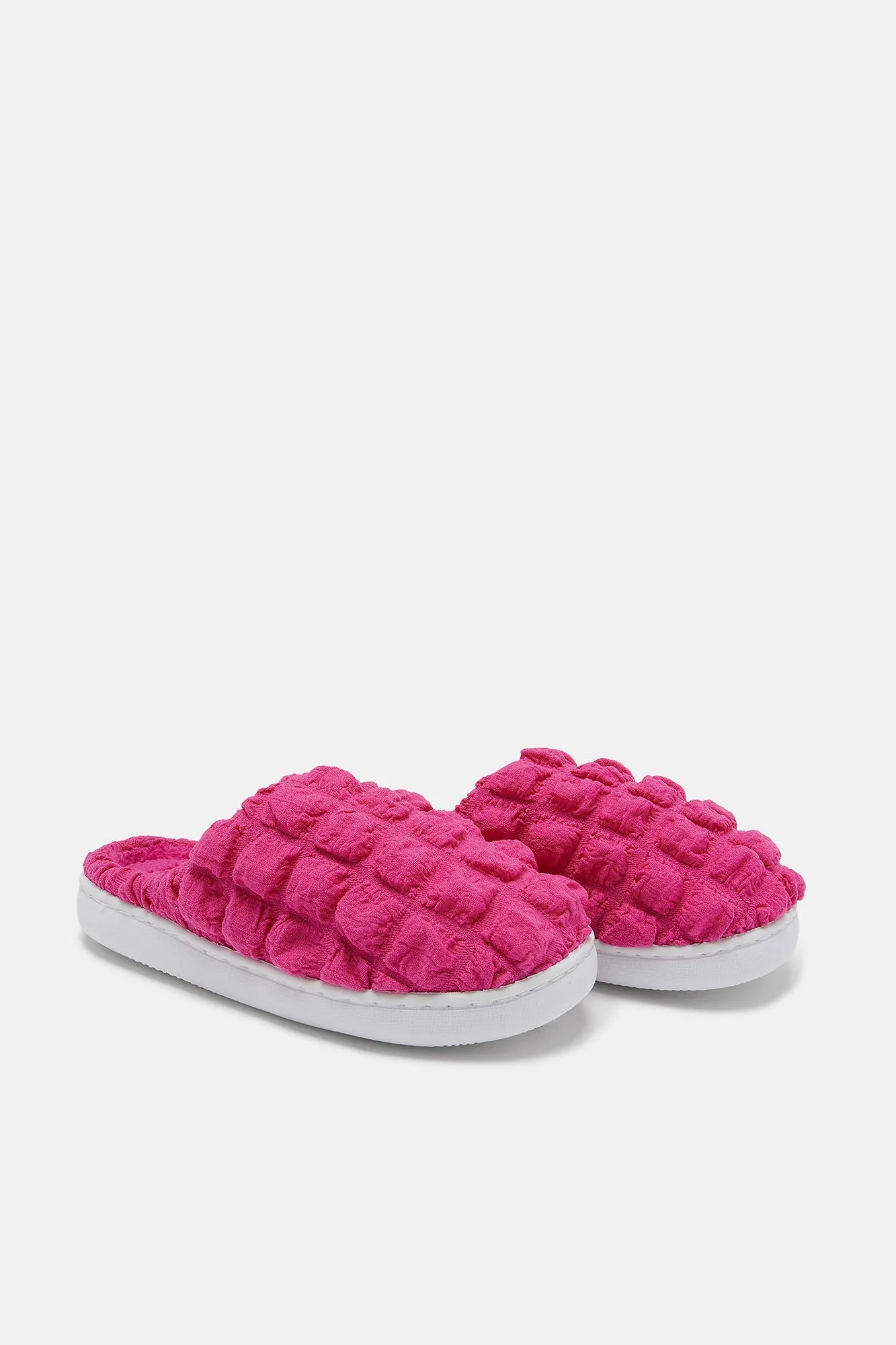 Better This Way Casual Slides - Hot Pink
