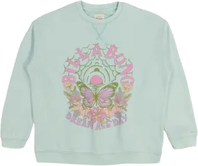 Billabong Girls' French Terry Pullover Crewneck Sweatshirt, Soft & Comfortable