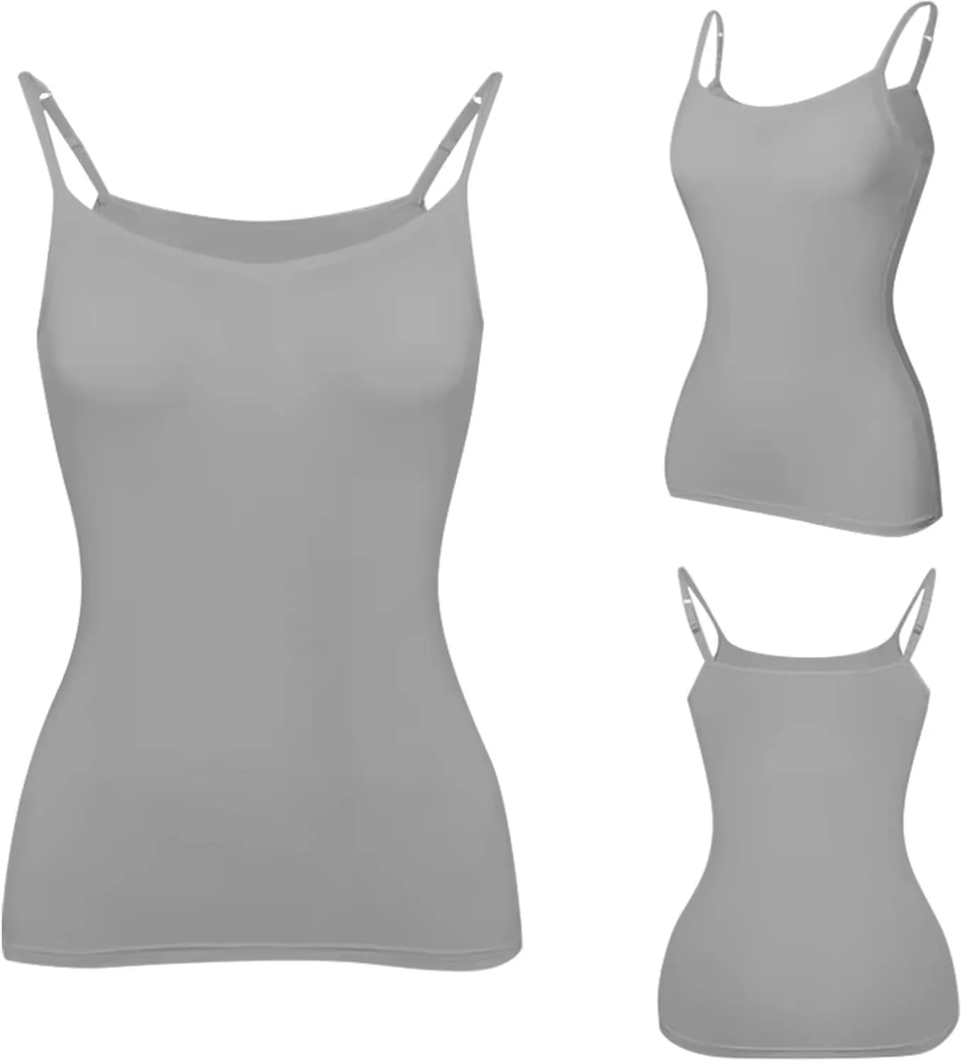 Camisole Tops for Women Built in Bra Adjustable Spaghetti Strap Workout Yoga Shirts Basic Layer Padded Bra Tank Top