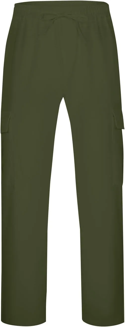 Cargo Pants for Men Lightweight Breathable Pants Water Resistant Wide Leg Stretch Trousers Workout Fishing