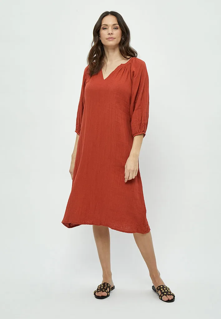 Clara Dress - Chili Oil