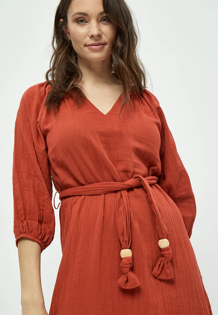 Clara Dress - Chili Oil