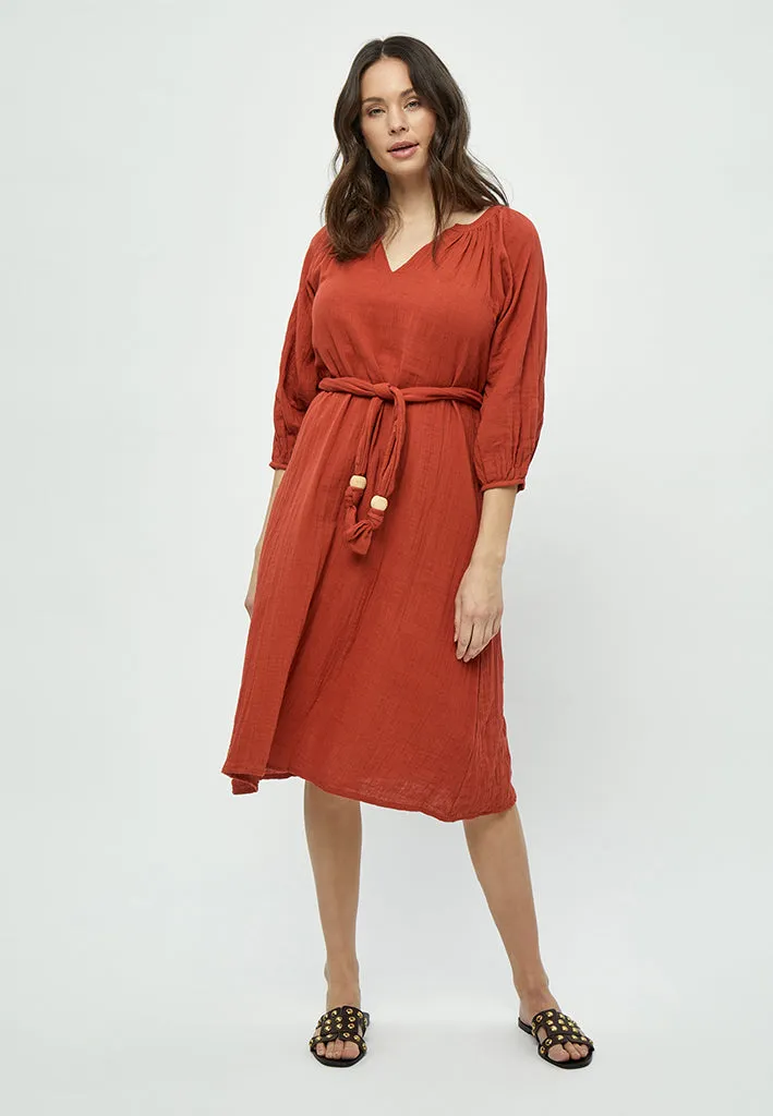 Clara Dress - Chili Oil