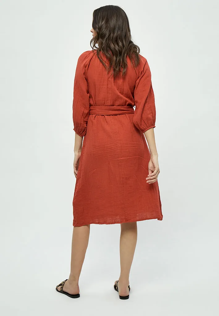 Clara Dress - Chili Oil