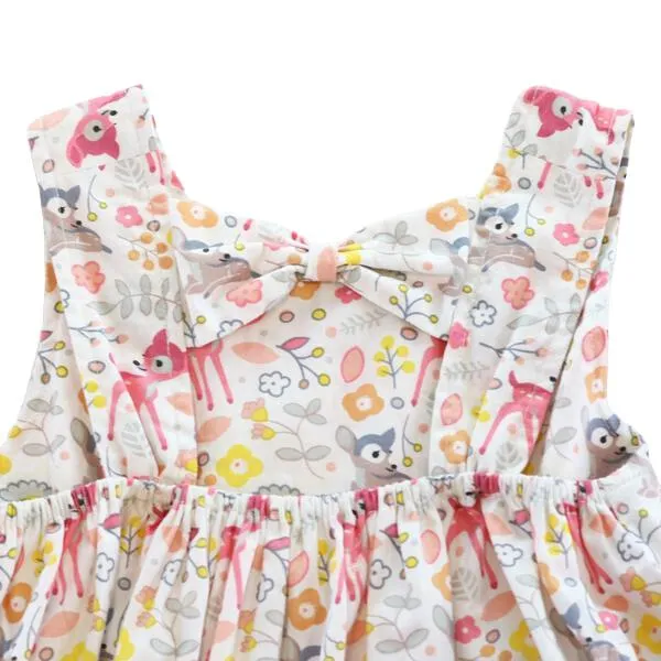 Deer Open Back Dress