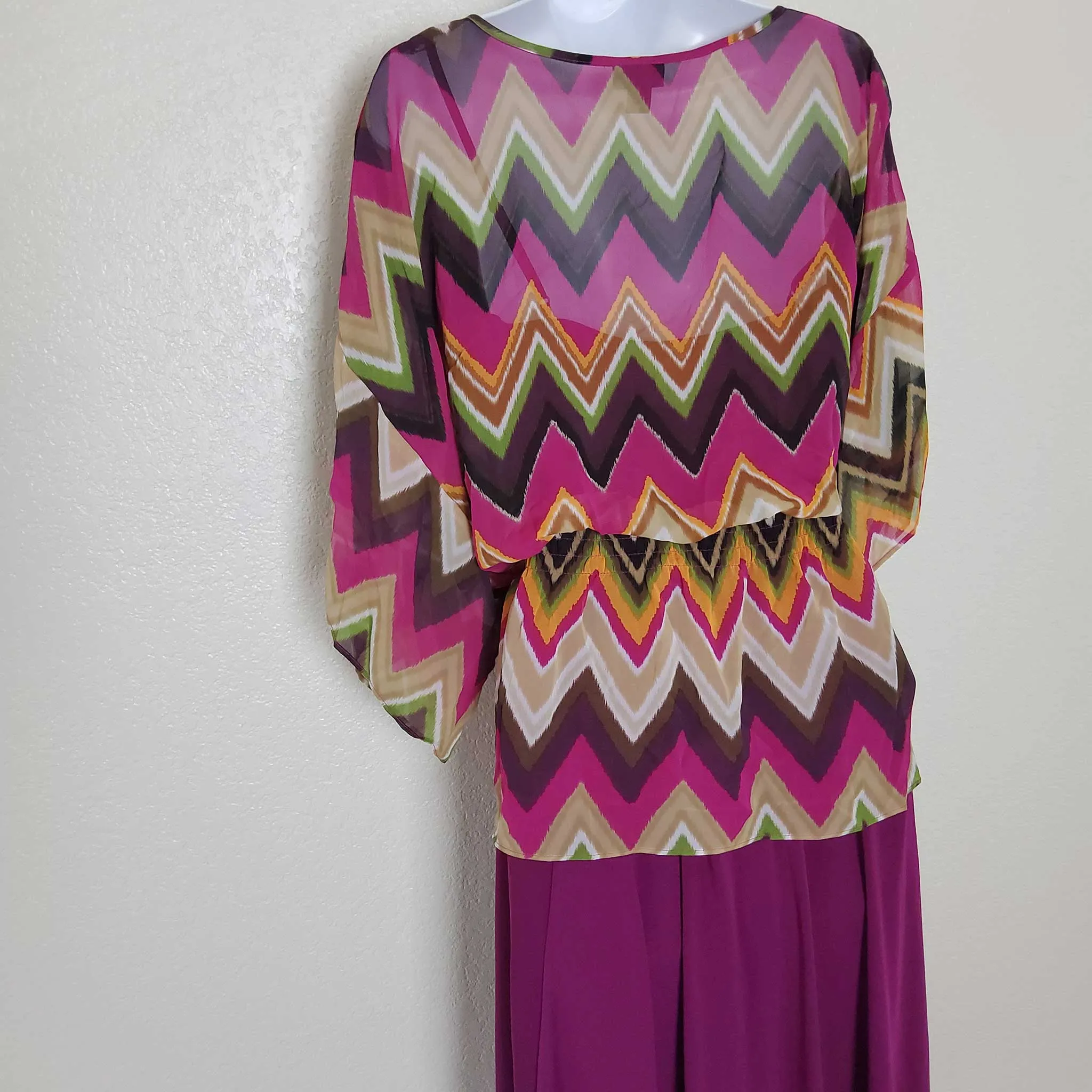 East 5th Pink Two-Piece Skirt Set with Detachable Camisole, Women's Medium