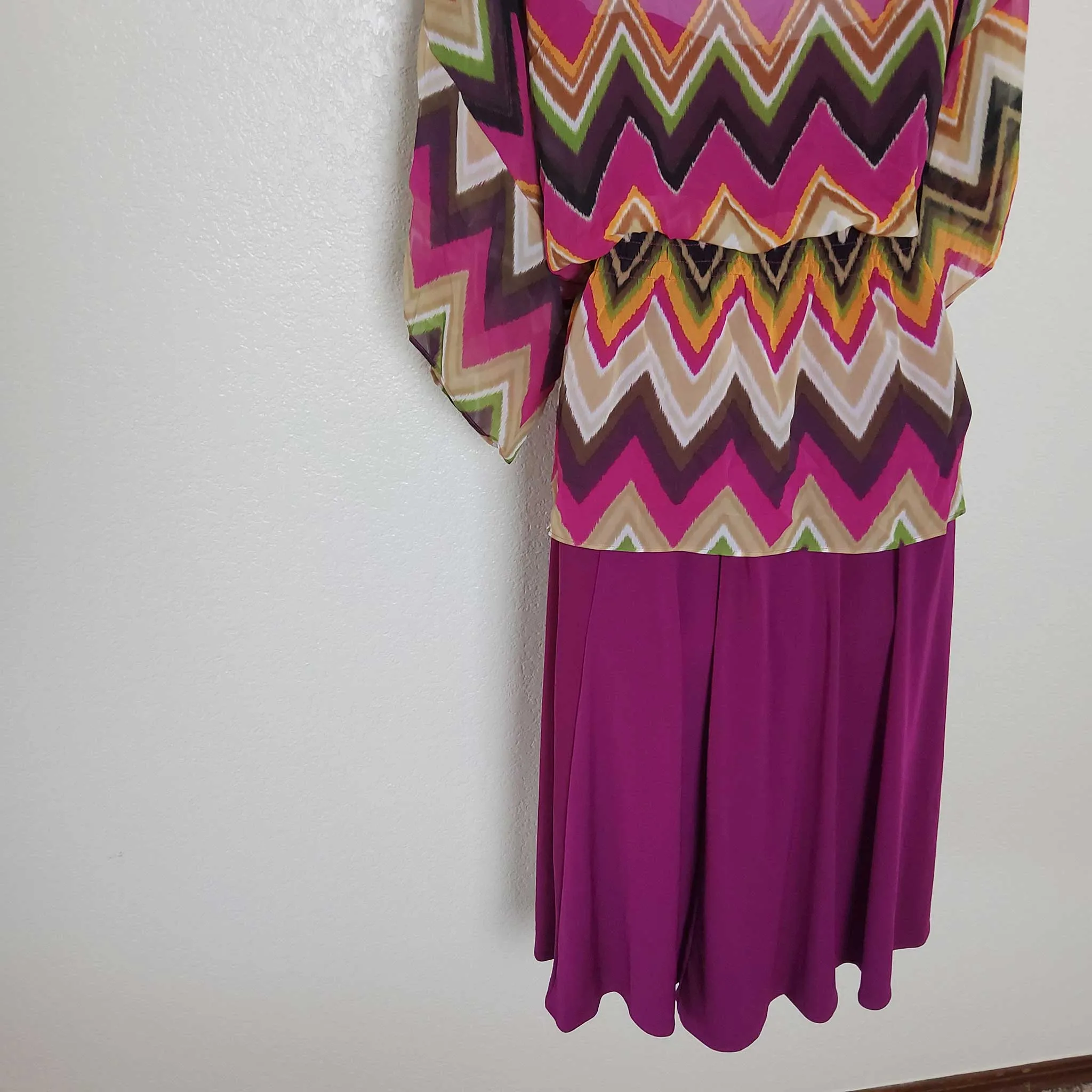East 5th Pink Two-Piece Skirt Set with Detachable Camisole, Women's Medium