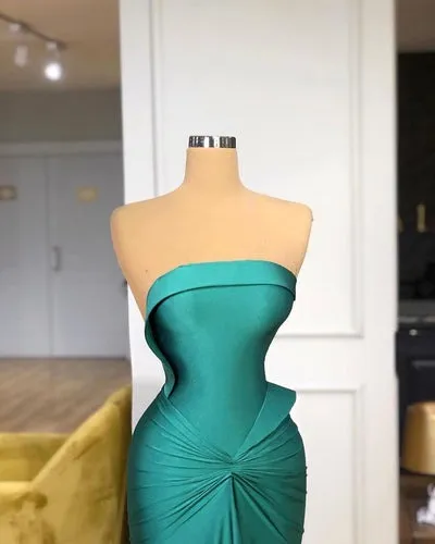 Elegant strapless mermaid long Prom dresses
