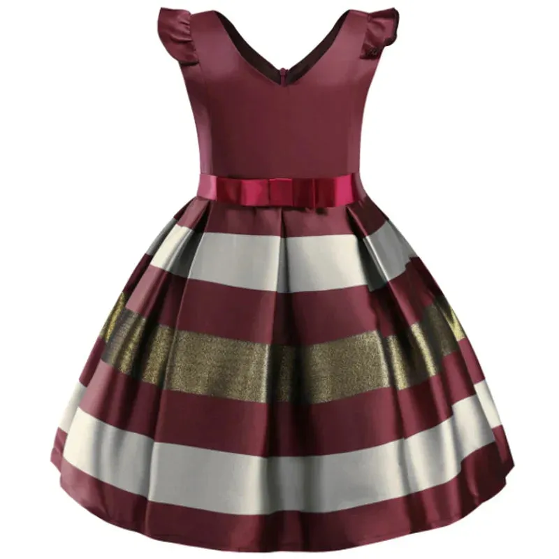 Elegant Striped Occasion Dress