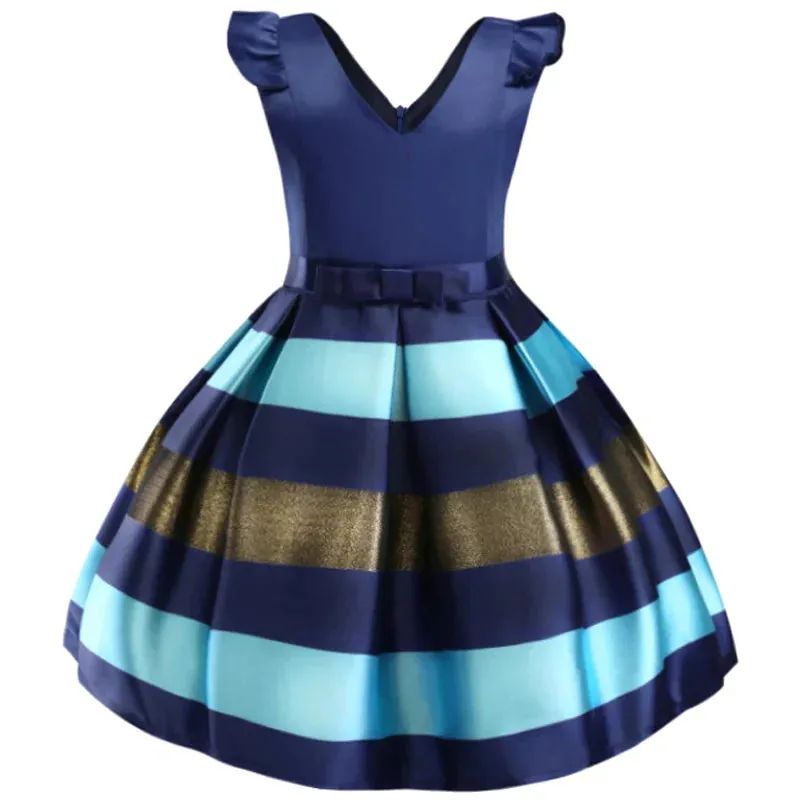 Elegant Striped Occasion Dress