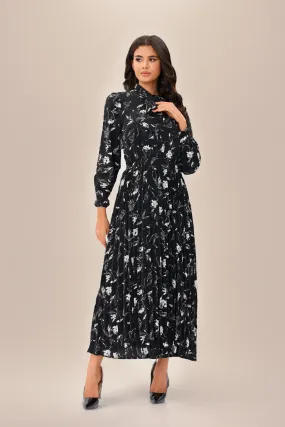 Floral Midi Dress שמלה