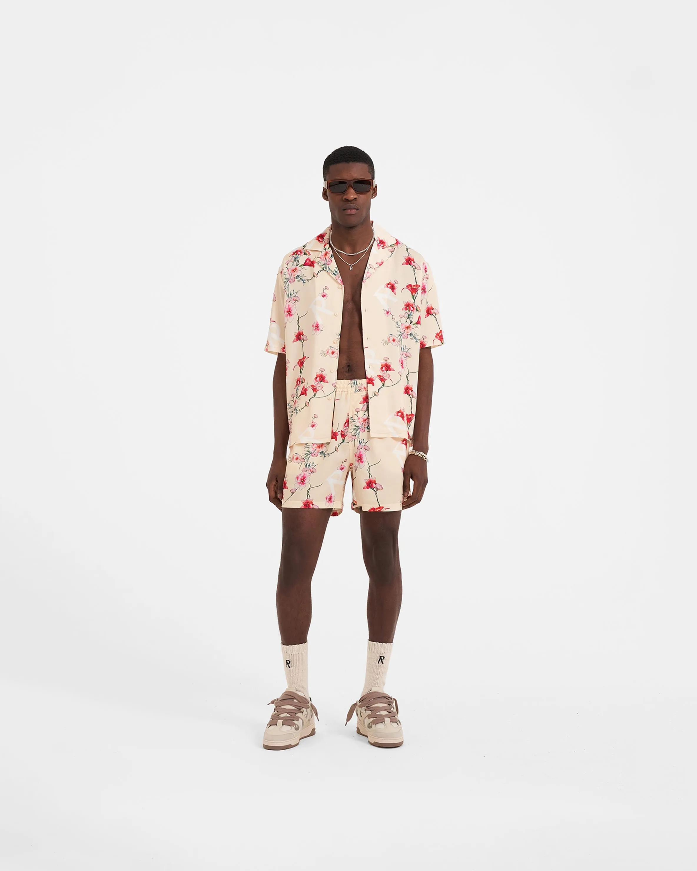 Floral Shorts - Cream