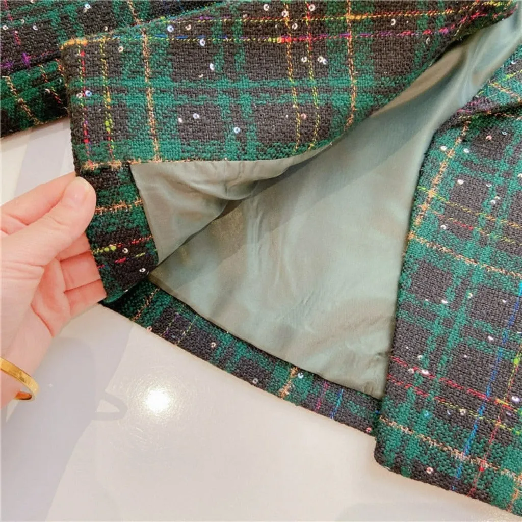 Girls' Classic Jacket & Skort Set in Green