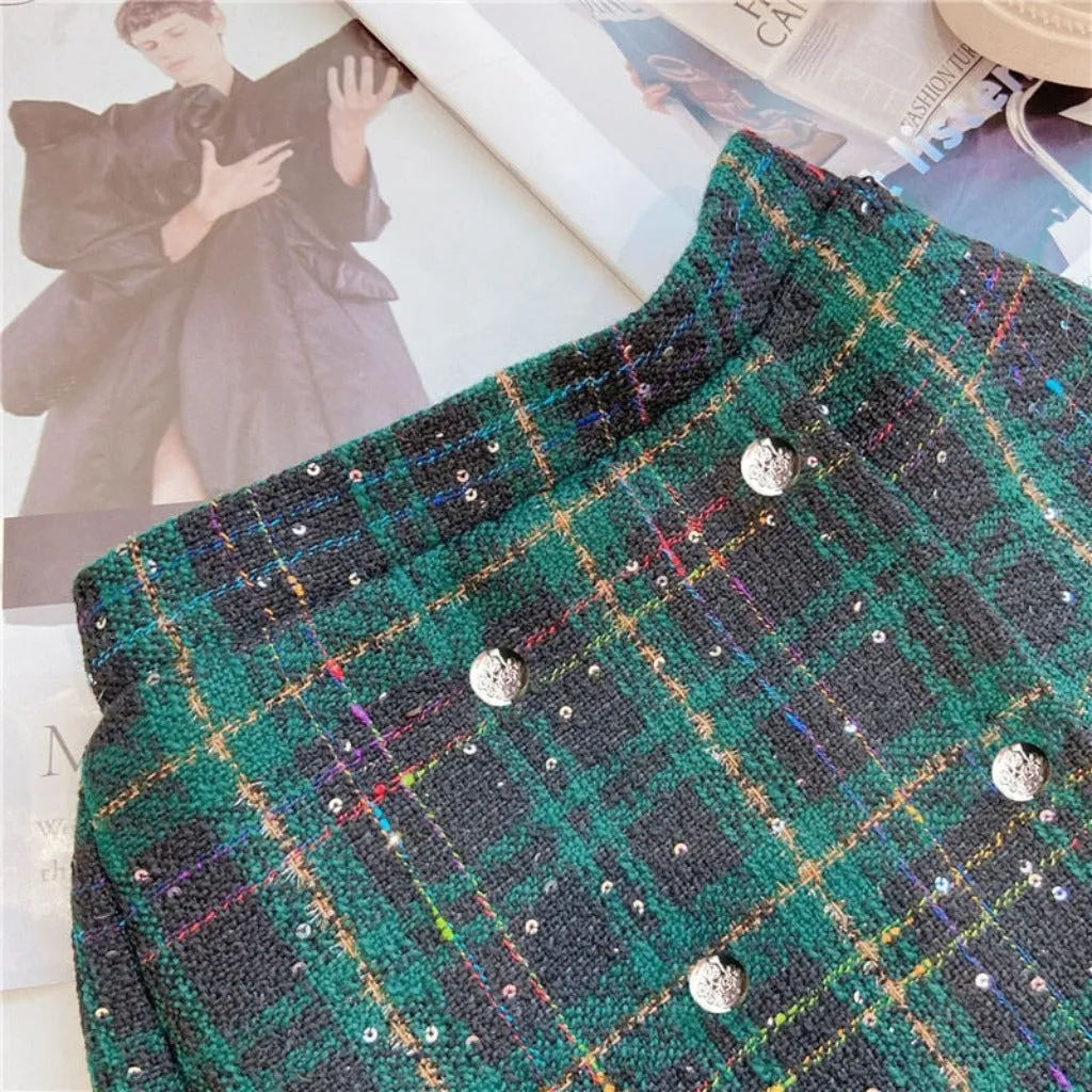 Girls' Classic Jacket & Skort Set in Green
