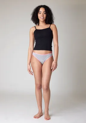 Grey Bikini Brief Period Pant - Light to Moderate Absorbency