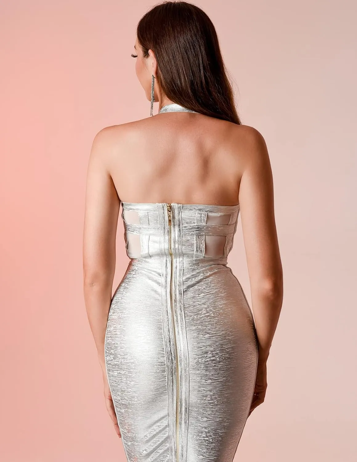 Halter Bandage Dress Evening Dresses for Women Elegant Backless Bodycon Dress