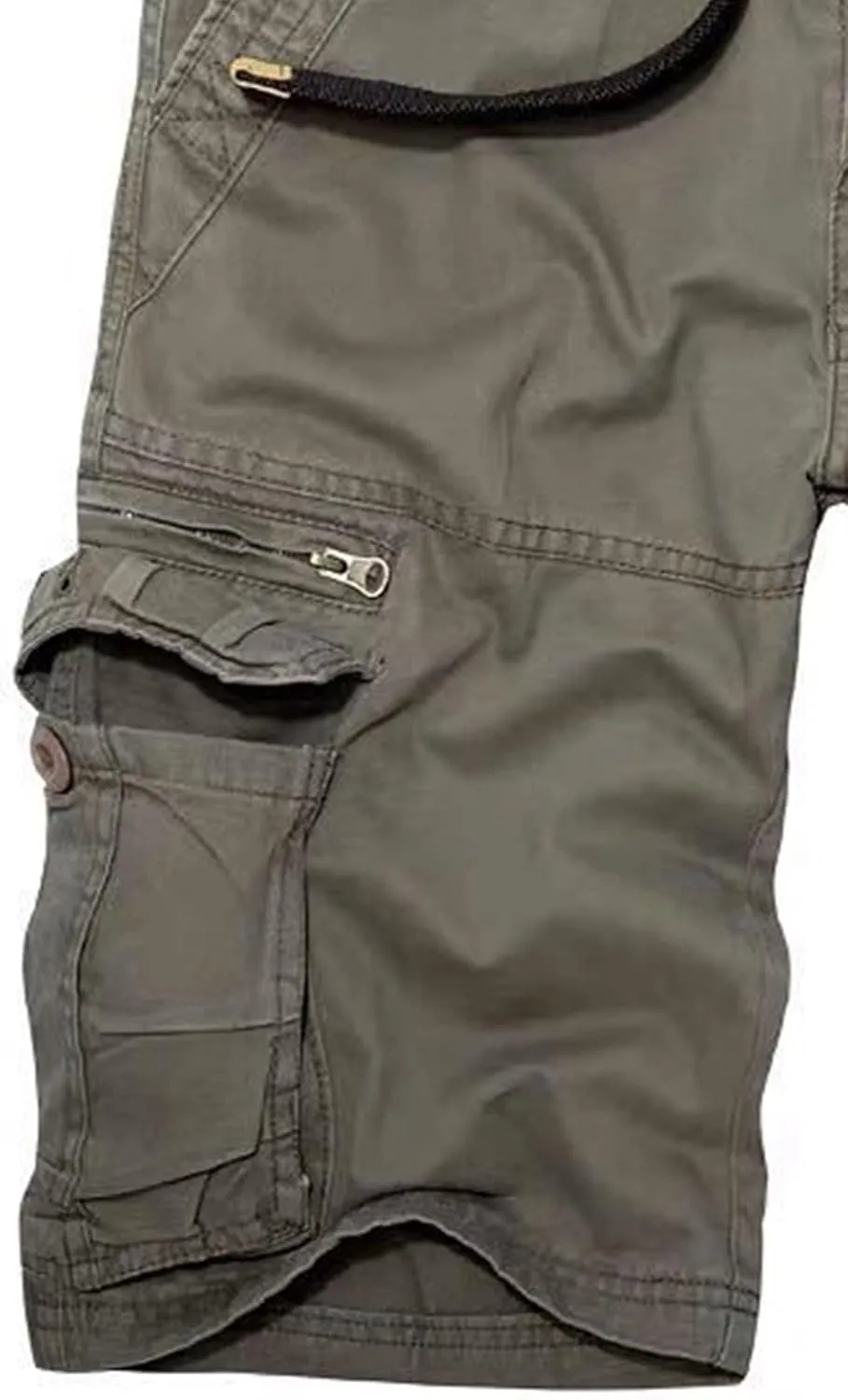 JEsilunmaMY Relaxed Fit Cargo Shorts for Men Multi-Pocket Outdoor Cotton Beach Shorts Lightweight Military Hiking Shorts