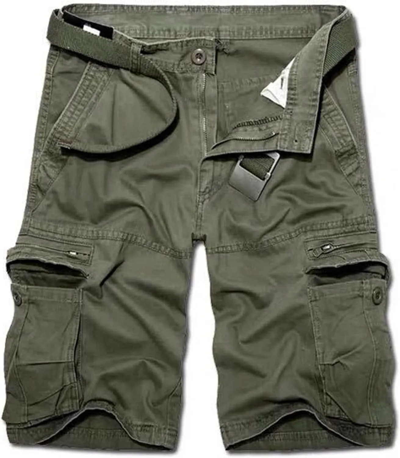 JEsilunmaMY Relaxed Fit Cargo Shorts for Men Multi-Pocket Outdoor Cotton Beach Shorts Lightweight Military Hiking Shorts