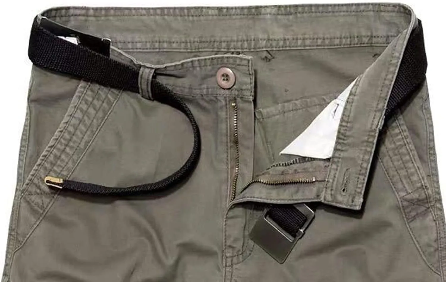 JEsilunmaMY Relaxed Fit Cargo Shorts for Men Multi-Pocket Outdoor Cotton Beach Shorts Lightweight Military Hiking Shorts
