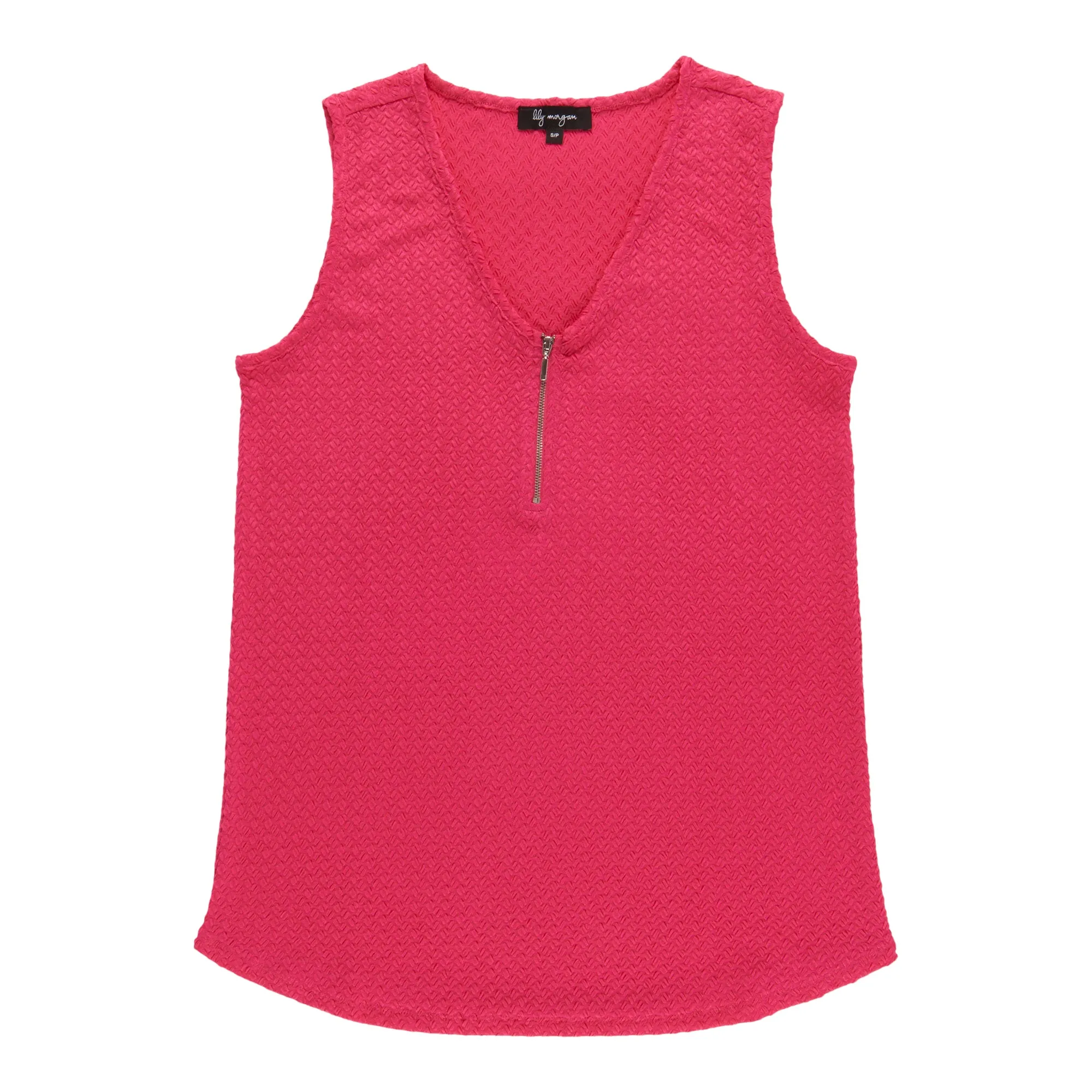 lily morgan Women's Solid Zip V-Neck Camisole
