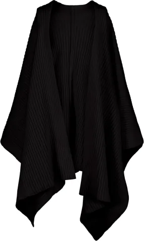 Lucky Brand Women's Rib Knit Ruana, Shawl Wrap Poncho, Stylish & Comfortable