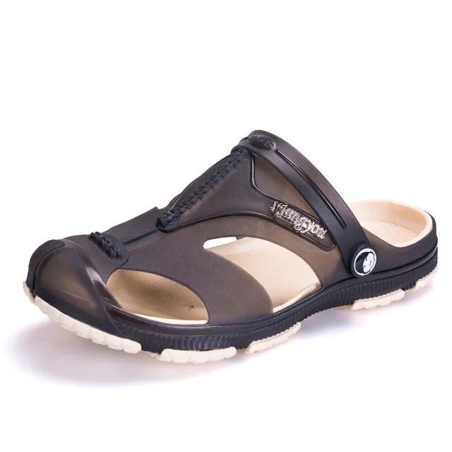 Men Sandals Summer Outdoor Beach Slippers Leather Shoes Men Casual Breathable Men Shoes Fashion Flip Flops Male Flats Sandalias