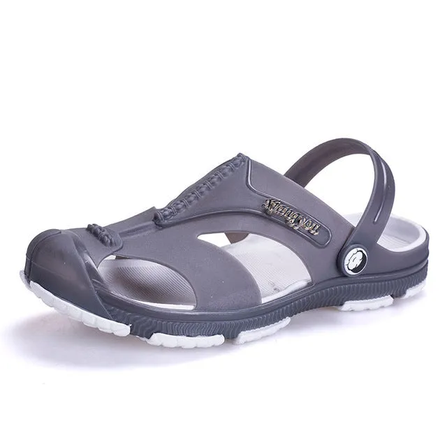Men Sandals Summer Outdoor Beach Slippers Leather Shoes Men Casual Breathable Men Shoes Fashion Flip Flops Male Flats Sandalias