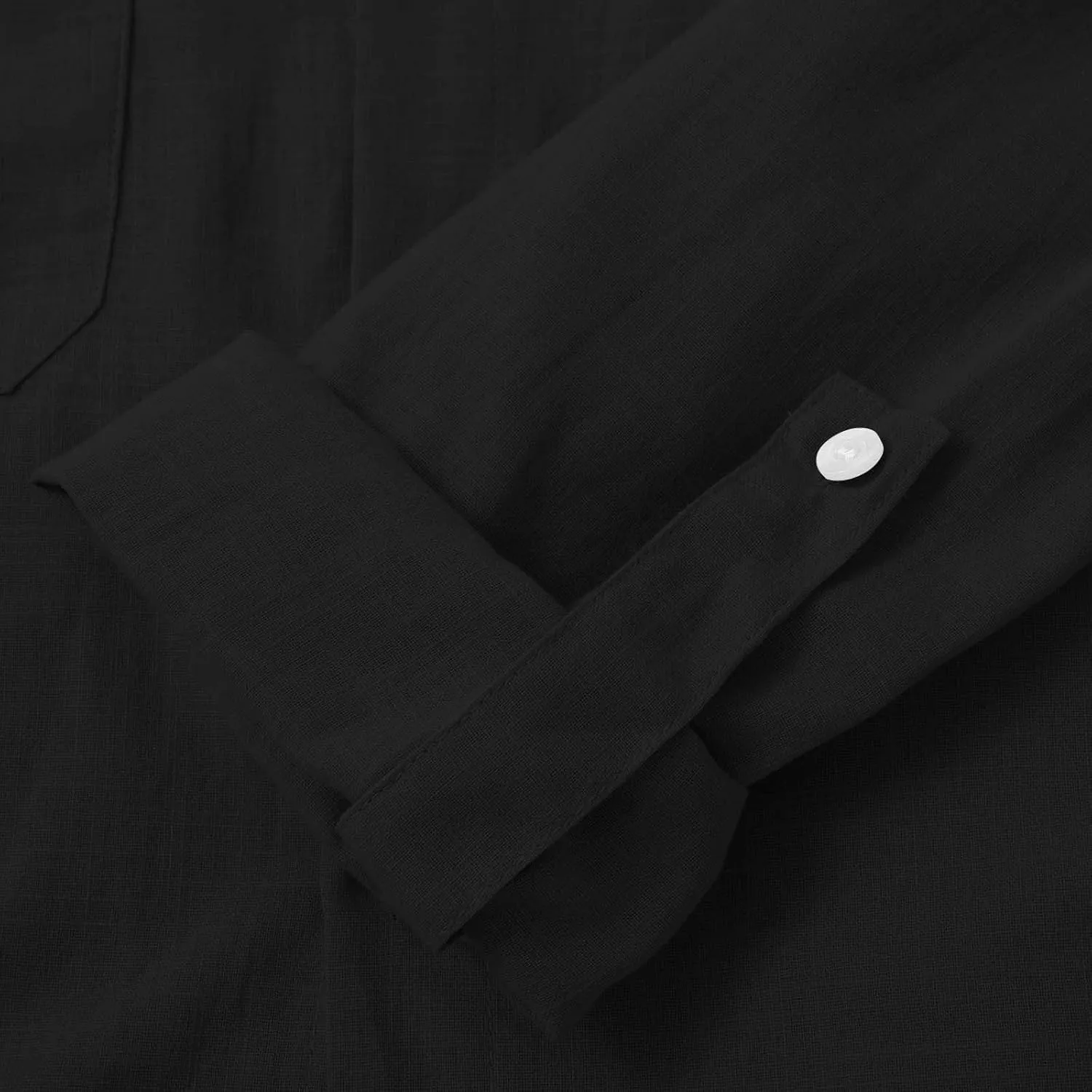 Men's Cotton Linen Shirts Retro Multi-Pockets Lapel Long Sleeve Workwear Breathable Quick Dry Summer Tropical Tops