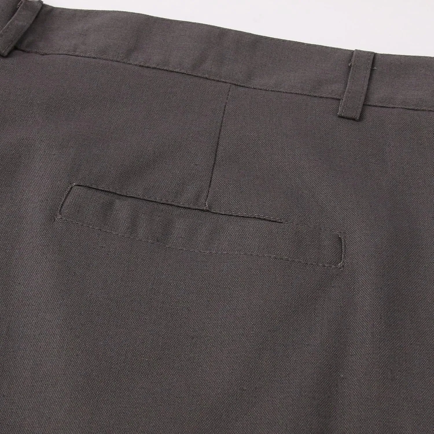 Men's Linen Cotton Dress Pants Summer Breathable Lightweight Trousers Straight Leg Casual Beach Yoga Pants Pockets