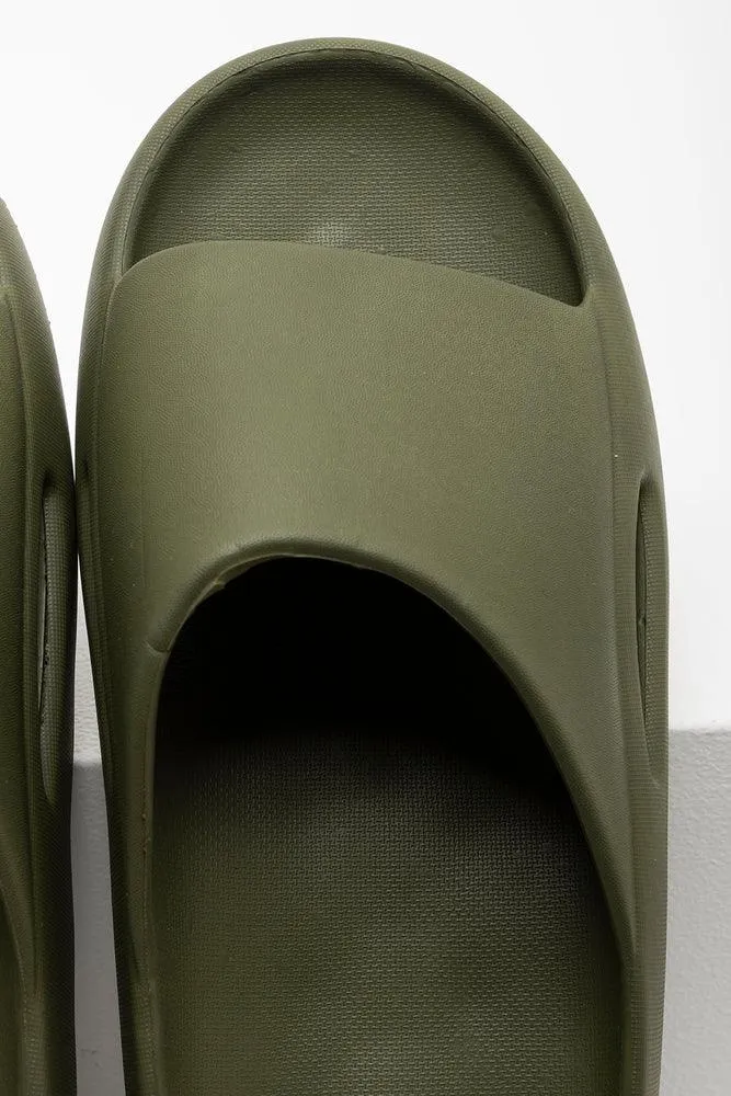 Moulded Slide Olive Green