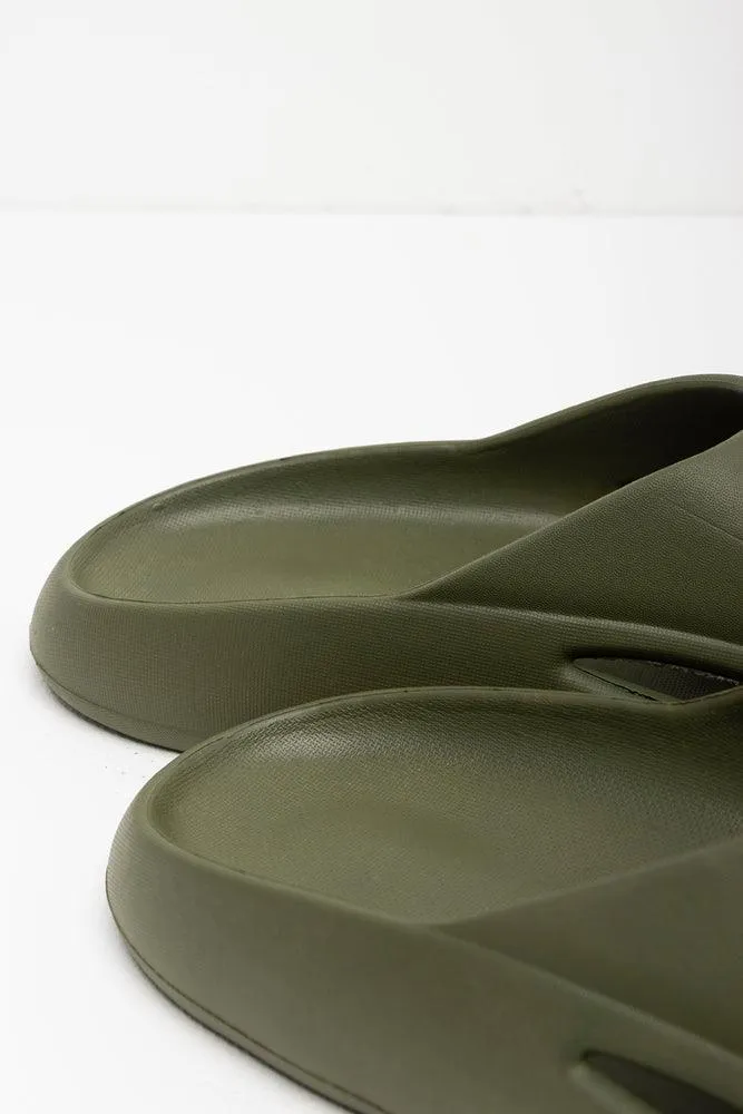 Moulded Slide Olive Green