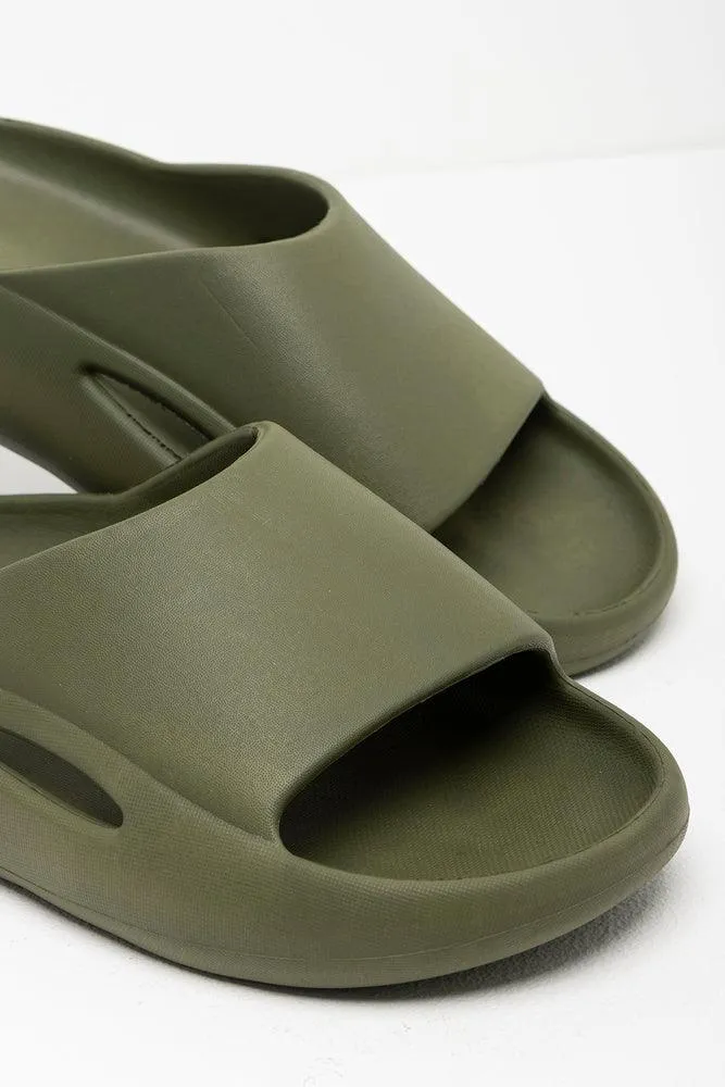 Moulded Slide Olive Green