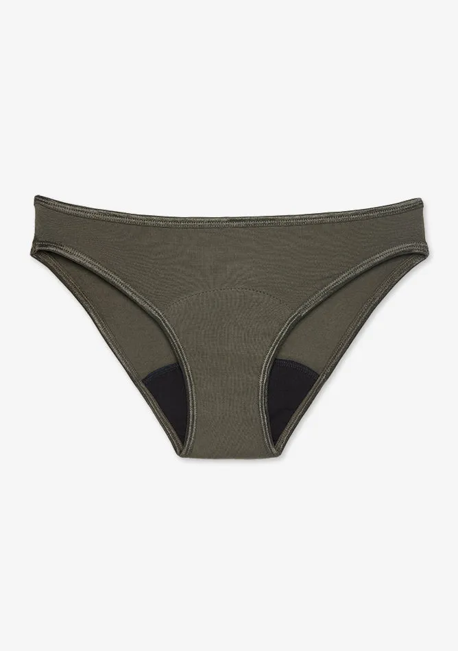 Olive Bikini Brief Period Pant - Light to Moderate Absorbency