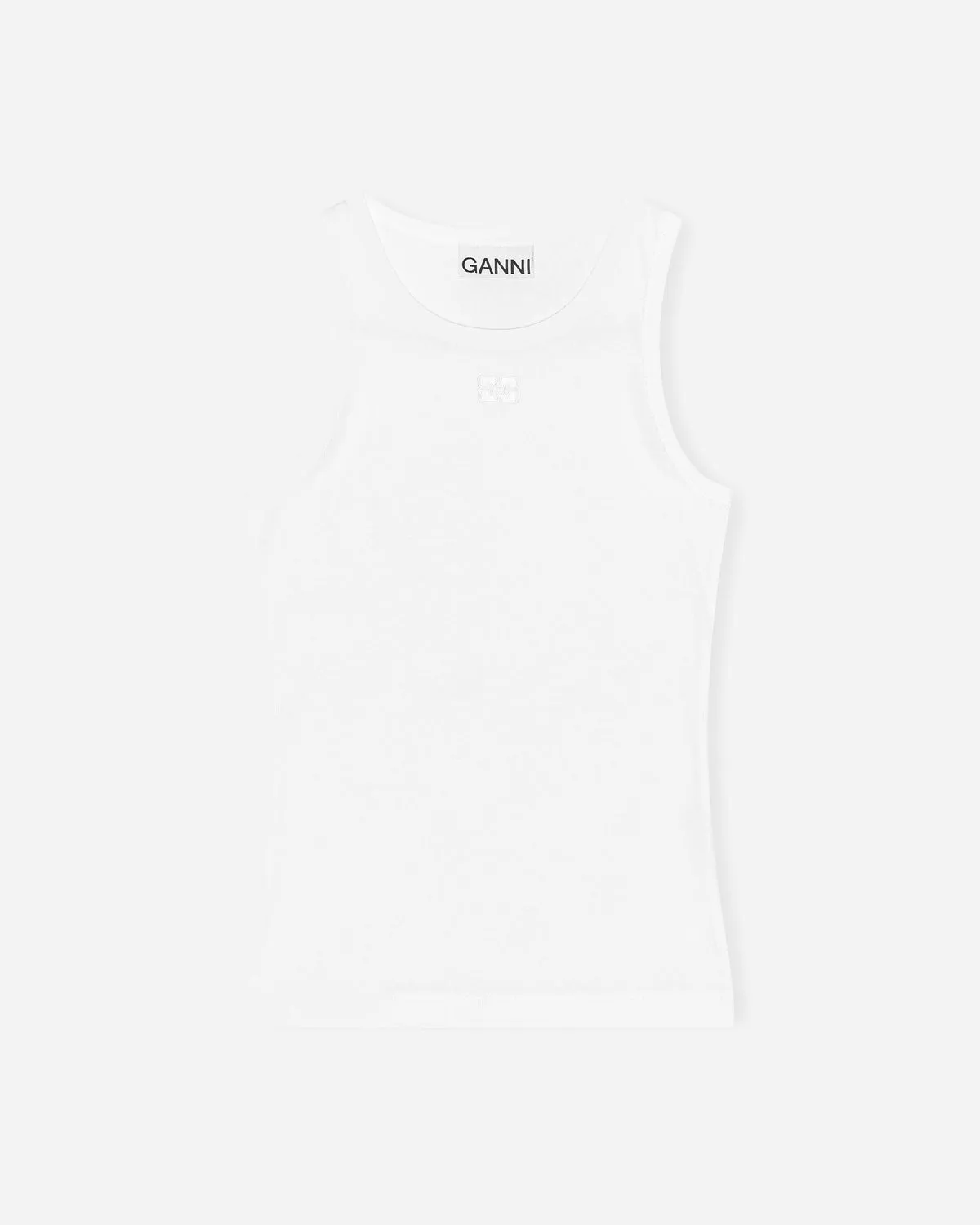 Soft Cotton Rib Tank Top - Bright White