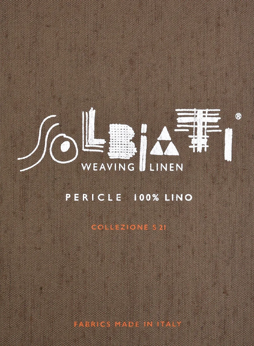 Solbiati Pericle Camel Brown Linen Pants