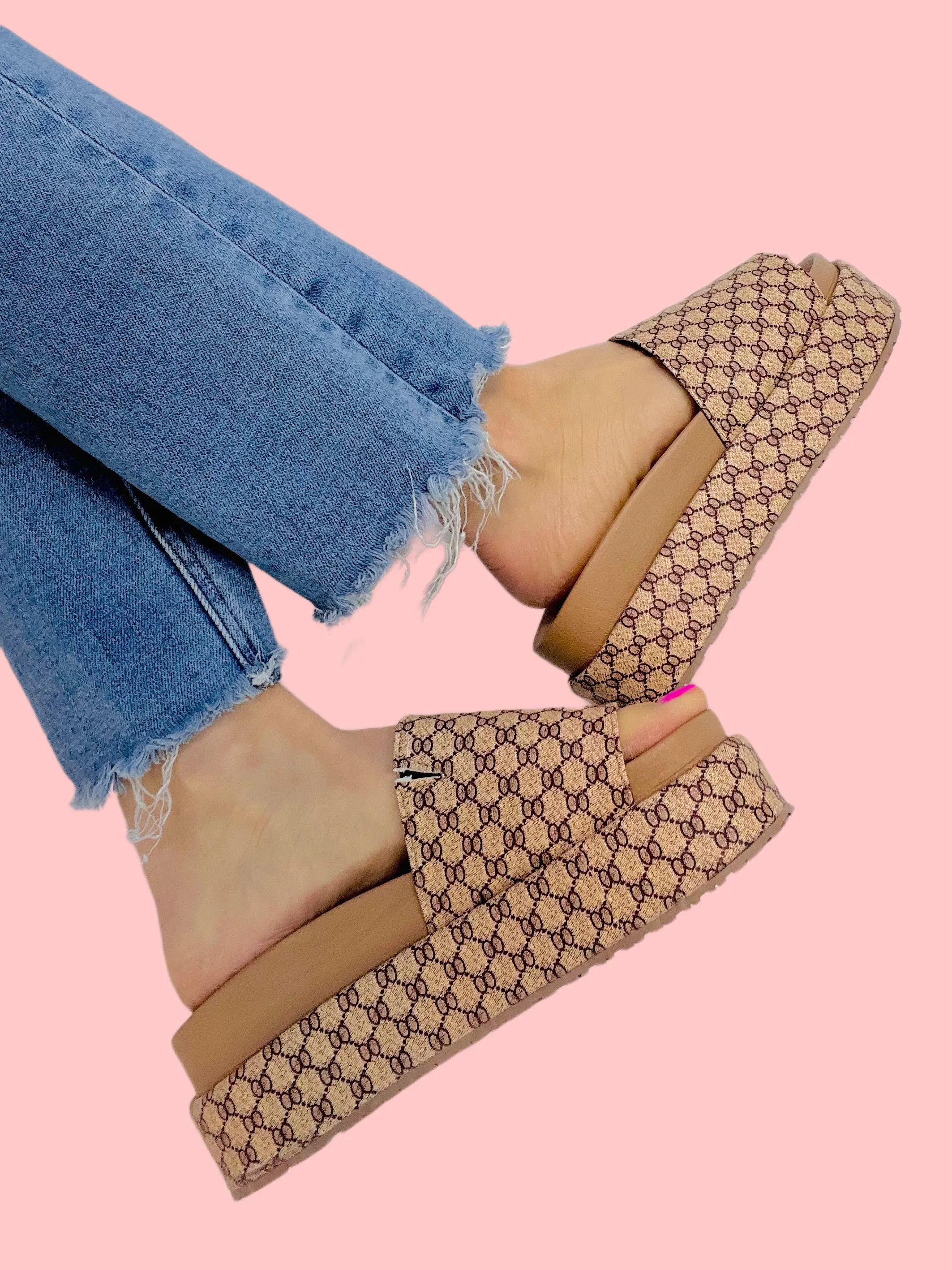 Tan Tina Platform Sandal
