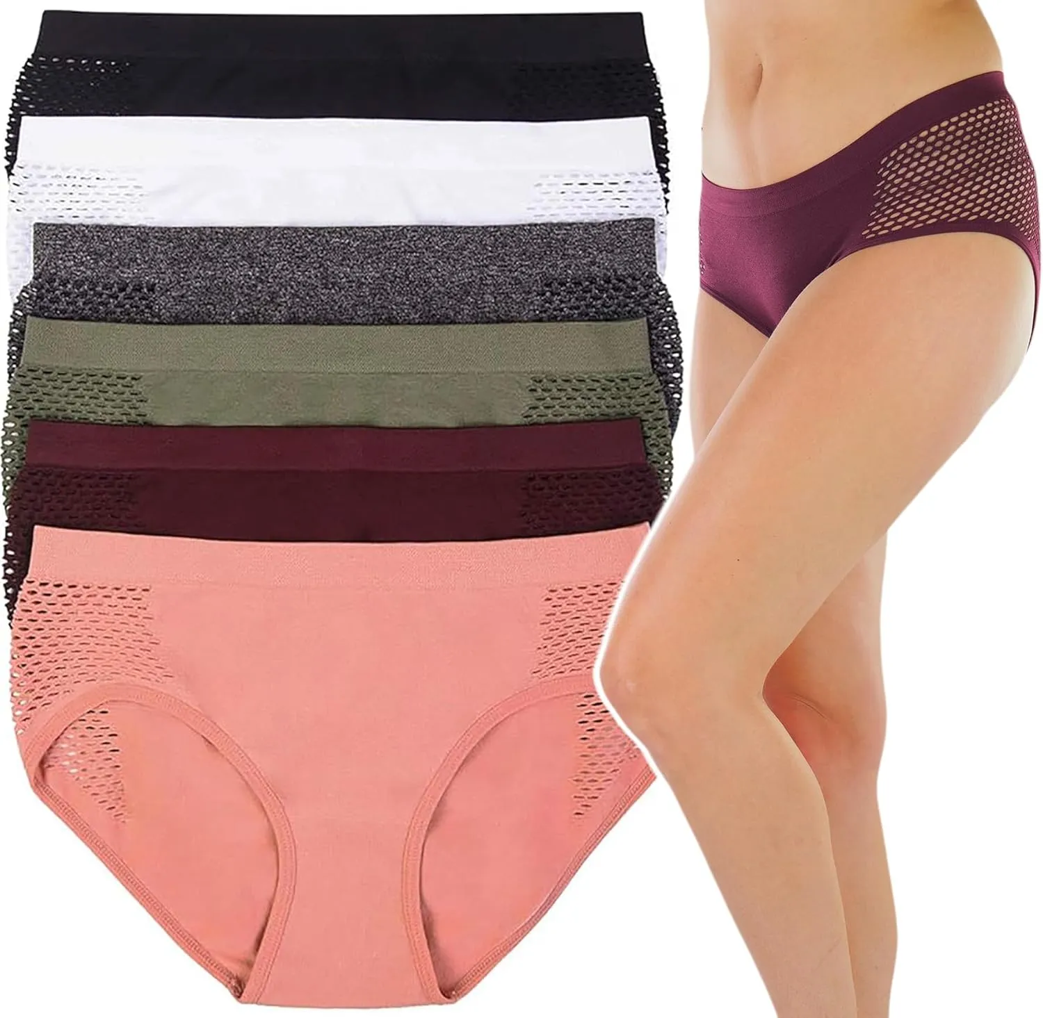 ToBeInStyle Womens Comfortable Pack of 6 Bikini Brief Panties