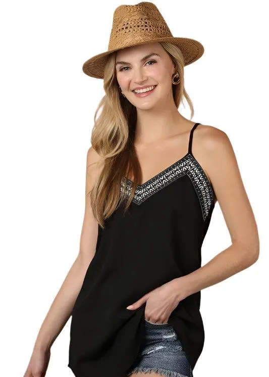 Trim Attached Camisole Top With Adjustable Trim