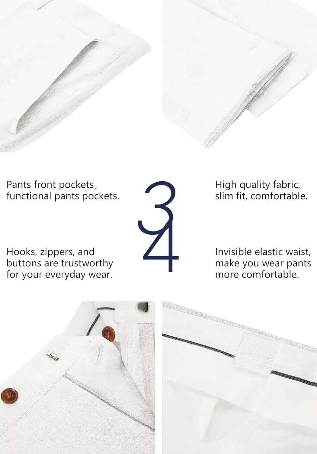 Wehilion Retro Linen Men Suit Beach Wedding Suit Summer Slim Fit 3 Pieces Light Weight Linen Suit Jacket Vest Pant Tuxedo