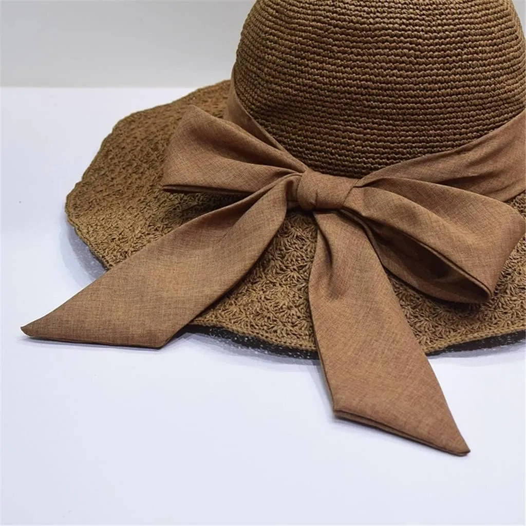 Wide-Brimmed Hand Hook Hat Sun Hat Ladies Outdoor Sunscreen Breathable Beach Hat