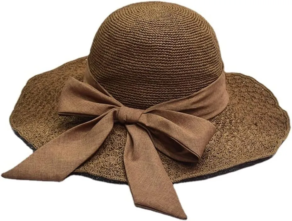 Wide-Brimmed Hand Hook Hat Sun Hat Ladies Outdoor Sunscreen Breathable Beach Hat