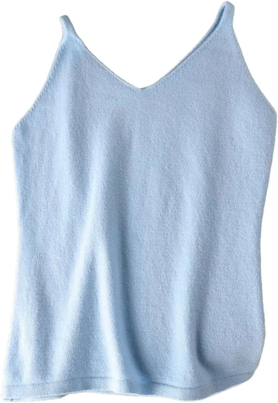 Women V-Neck Cashmere Knitted Tank Breif Sleeveless Wool Tops