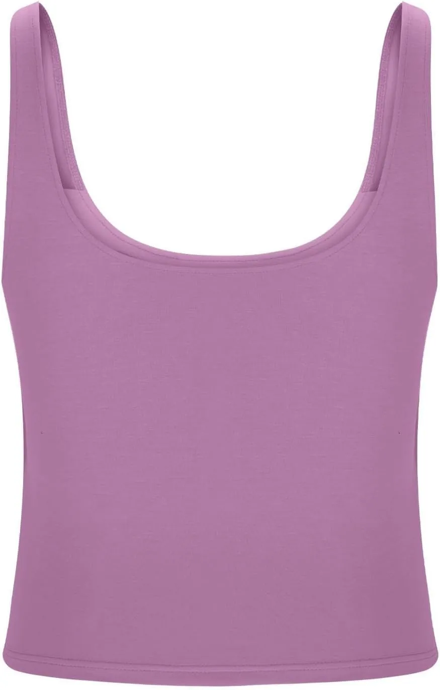 Womens Tank Tops with Built in Bra 2025 Summer Casual Sleeveless Padded Camisole Workout Yoga Basic Cami Undershirt